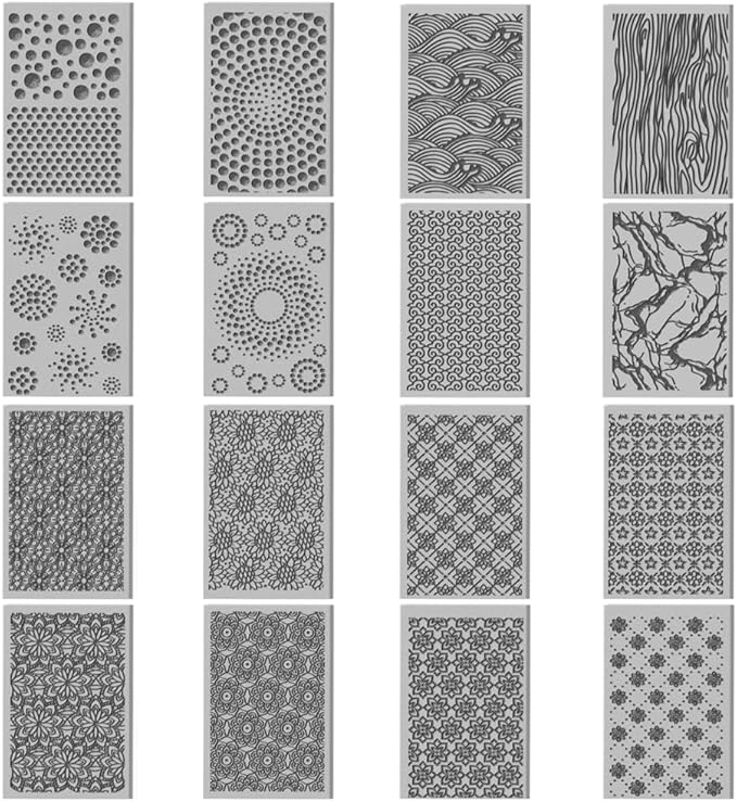 CHGCRAFT 16 Sheets Abstract Floral Clay Texture Mat Seamless Flower Pattern - Image 8