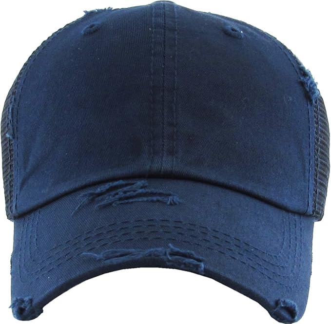 Classic Plain Ponytail Messy High Bun Headwear Adjustable Cotton Trucker Mesh Glitter Hat Baseball Cap