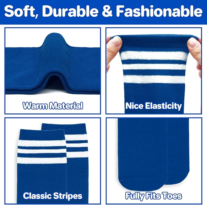 qikqik Toddler Soccer Socks Kids Soccer Socks Boys Baseball Sock Youth Football Sock Girls Softball Accessories Team Sports