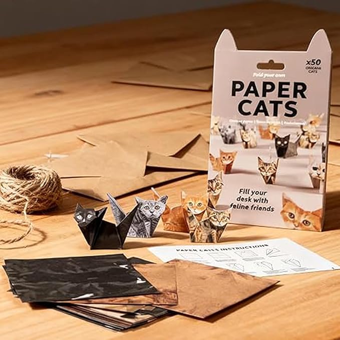 DIY Paper Cats - 50 Sheets DIY Origami Paper to Fold Cute Cat Figures, Fun - Image 6