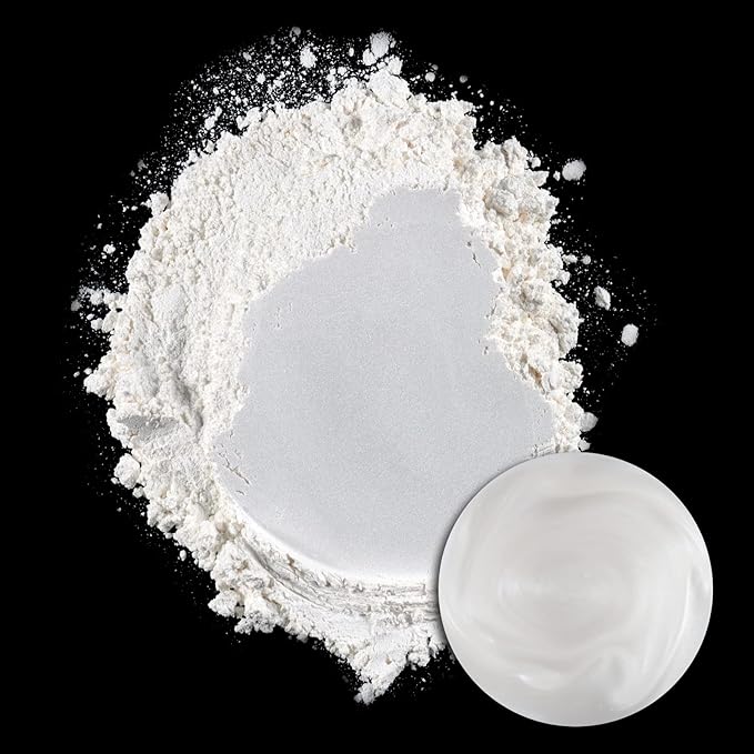Ceya Mica Powder, 5.3oz/ 150g Porcelain White Pearlescent Effect Colorant - Image 2