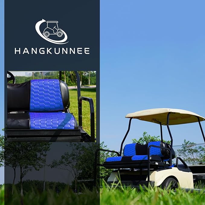 Golf Cart Seat Covers for EZGO TXT Club Car DS Gas or Electric OEM Regular Seat Cushion, No Staple, Golf Cart Vinyl Replacement Seat Cover