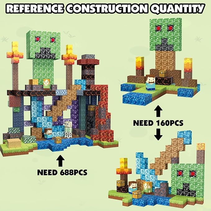 160 PCS Magnetic Blocks Building Toys, Build 3D Magnetic Building Blocks Set - Image 6