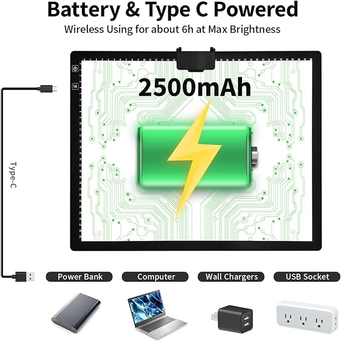 Rechargeable A3 Light Pad for Diamond Painting - Image 4