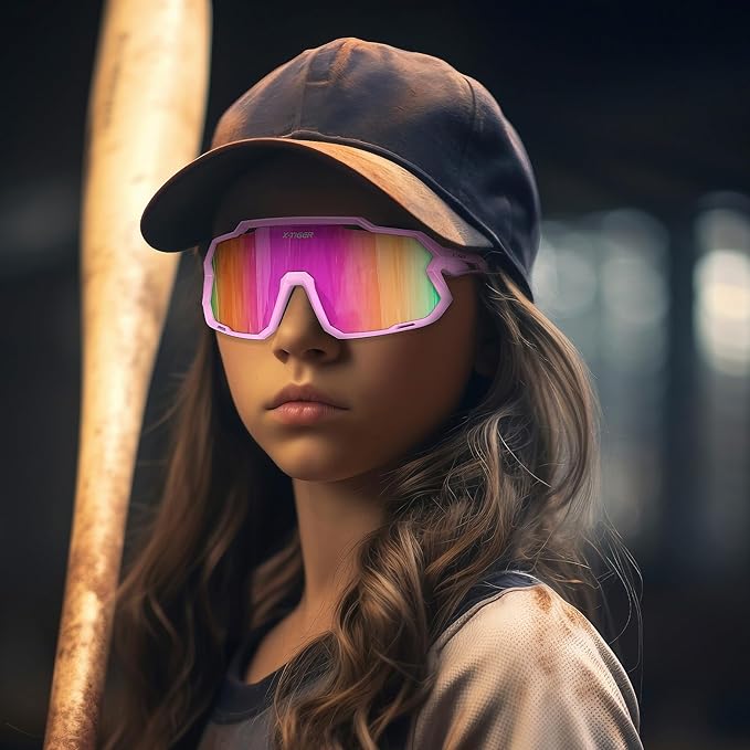 X-TIGER Kids Sunglasses Polarized Youth Baseball Sunglasses for 8-14 boys girls UV400 Sports Softball Cycling Glasses