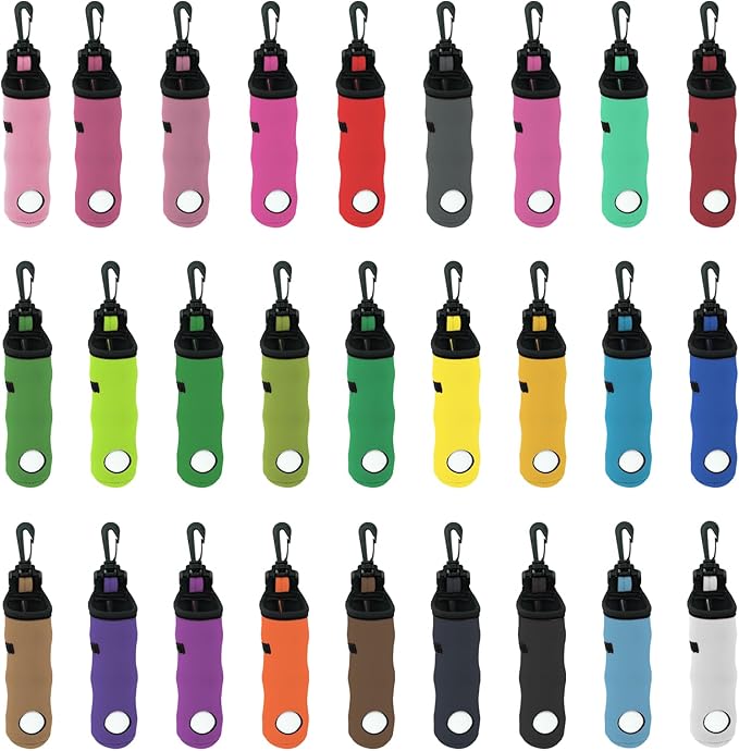27 Pcs Golf Ball Carry Bag with Hook Accessories Portable Neoprene Pouch Tee Holder for Women Men Gifts