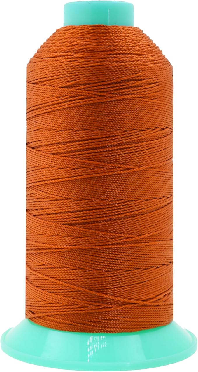 Mandala Crafts Bonded Nylon Thread Burnt Orange Heavy Duty Sewing Threads by MandalaCrafts