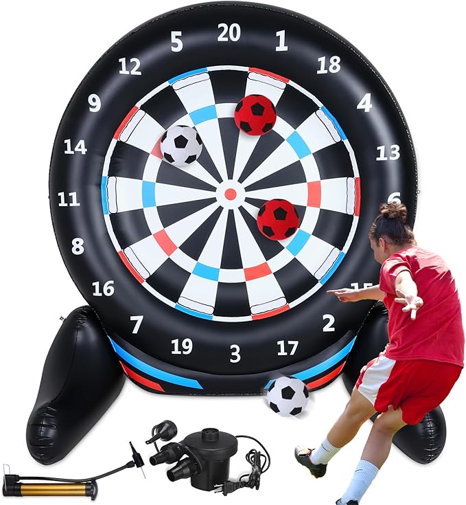 Inflatable Giant Kick Darts Games, Jumbo Outdoor Soccer Target Dartboard by Motionchic