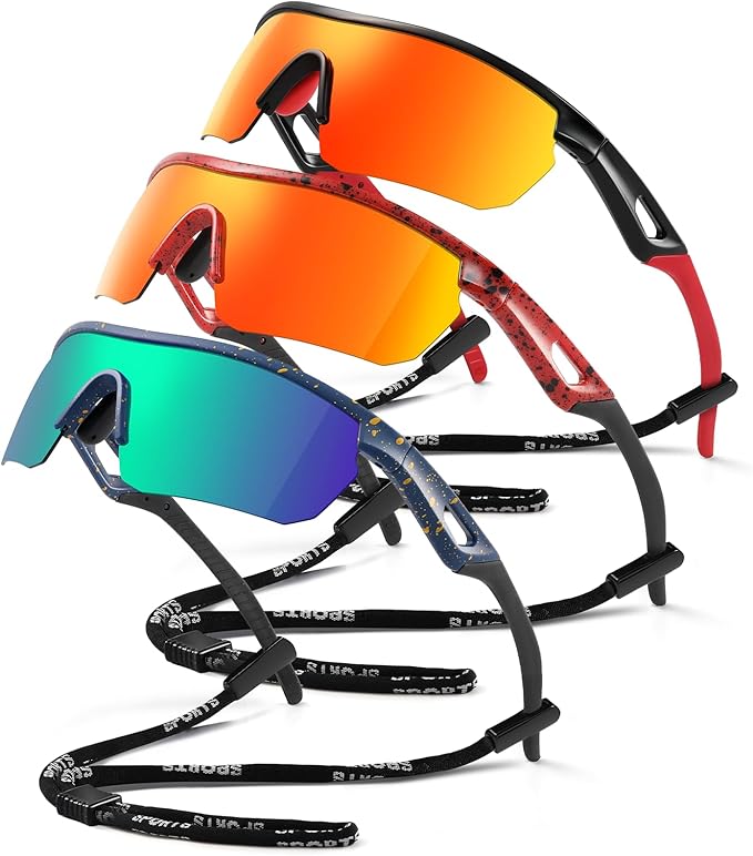 Kids Sunglasses Youth Baseball Sunglasses for Boys Girls 3-12 Polarized Softball Sports Goggles UV Protection