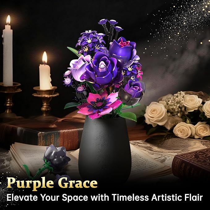 Gothic Rose Bouquet Building Set, Compatible - Image 4