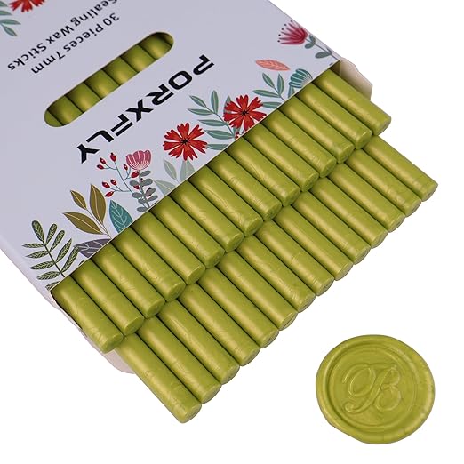 30 Pieces 7mm Sealing Wax Sticks by PORXFLY