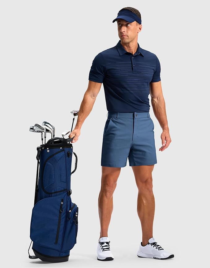 G Gradual Men's Golf Dress Shorts 5"/ 7"/ 9" Stretch Casual Work Flat Front Shorts for Men with 3 Pockets Quick Dry