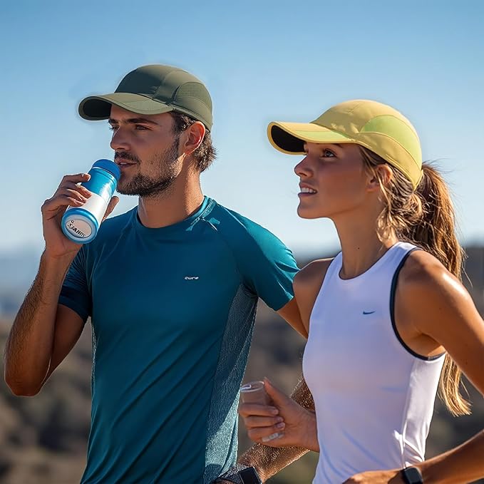 HH HOFNEN Quick Dry Baseball Cap Unstructured Running Cap Water-Resistant UPF 50+ Mesh Golf Sun Hats for Men Women