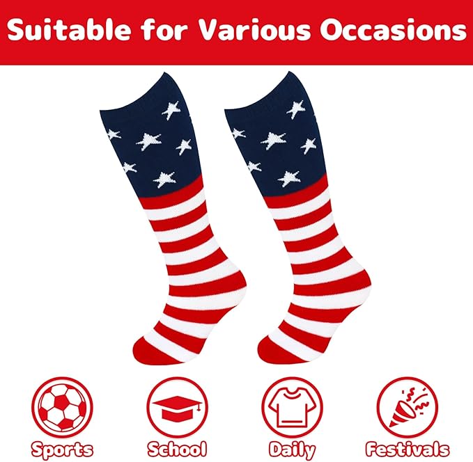 Olreco 1 Pack Toddler Kids Youth Soccer Socks Girls Boys Baseball Socks Youth Knee High Softball Football Accessories Cotton