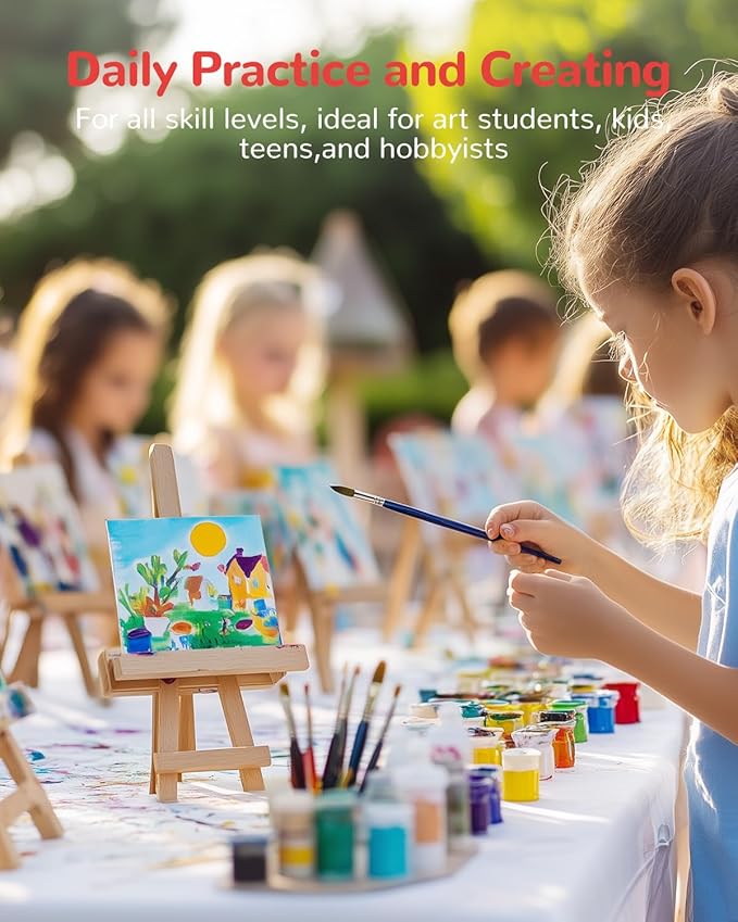 Mini Canvas Boards 72 Pack, 4x4 Inch Square Painting Canvas Panels, 100% Cotton - Image 4