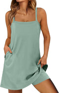 ANRABESS Women Summer Dress 2026 Beach Vacation Outfits Tennis Athletic Workout Romper Dress Built in Shorts Travel Clothes