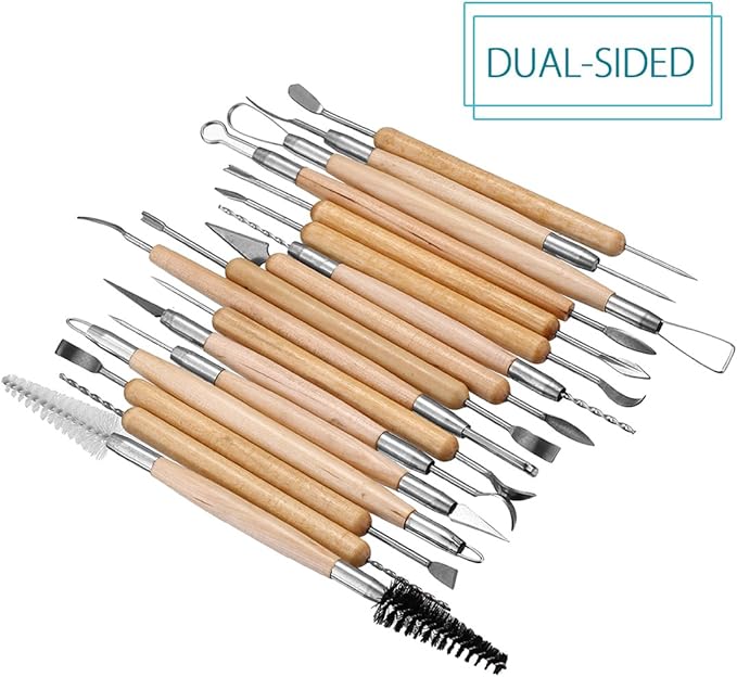Meuxan 30PCS Pottery Tools Clay Sculpting Tool Set - Image 3