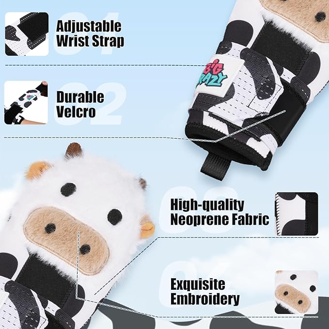 Big Crazy Baseball Sliding Mitt for Youth Sliding Mitt Adult Baseball Sliding Glove Universal Left/Right Hand Drippy Drip Accessory Bulldog Cow Giraffe