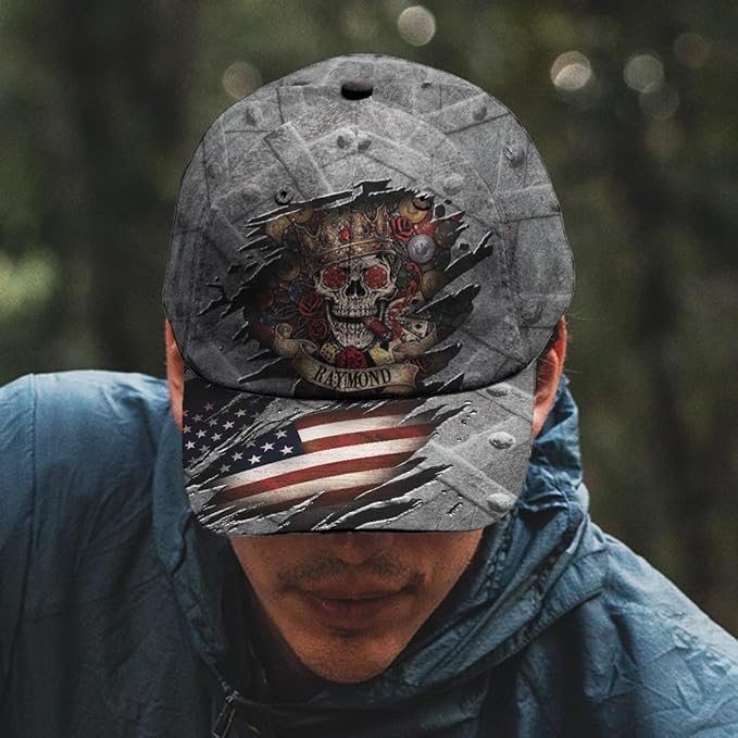 Baseball Cap for Men Women, Skull Cap for Men, Skeleton Gothic Horror Adjustable Strap Sports Soft Caps Outdoor