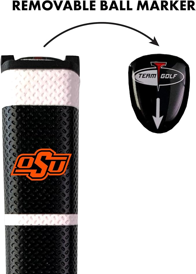 Team Golf NCAA Golf Putter Grip with Removable Gel Top Ball Marker, Durable Wide Grip & Easy to Control