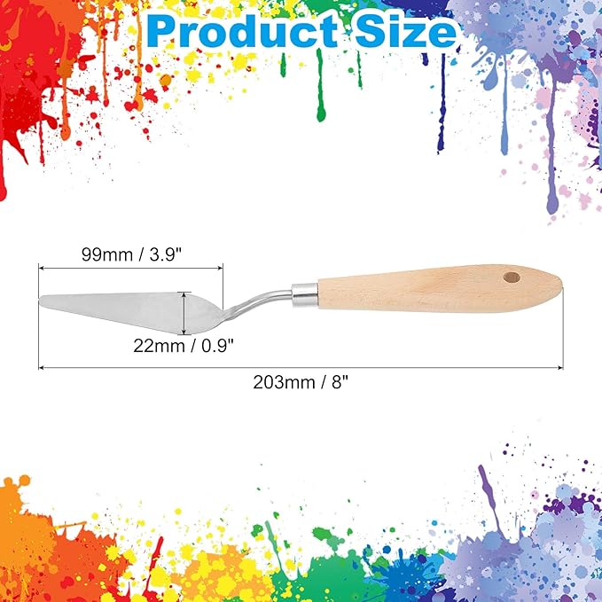 PATIKIL Art Spatula, No.12 22mm Stainless Steel Flexible Palette Knife Painting - Image 2