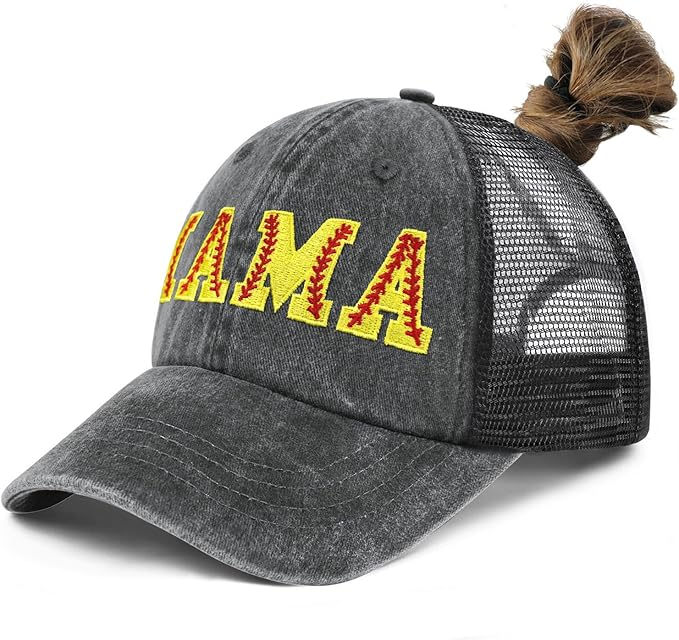 Mama Trucker Hat Mothers Day Birthday Gifts for Mother Mom Mama Embroidered Adjustable Washable Baseball Cap