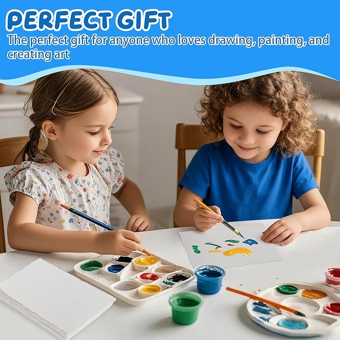 Lunarm Watercolor Paper 50 Sheets, Deckled Edge Paper 300 GSM 4 x 6 inch - Image 7