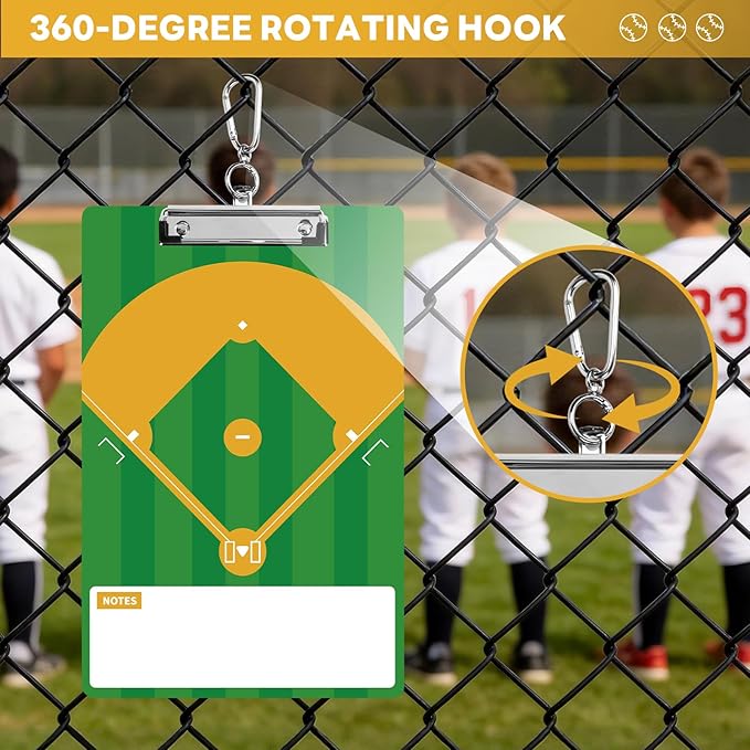 AOLEBA Baseball Lineup Board for Dugout,Dry Erase Magnetic Metal Baseball Clipboard for Coaches