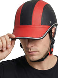 Adult Baseball Cap Helmet - Urban Style for Golf, Low Profile Urban Commute PU Retro Leather Hat for Men & Women