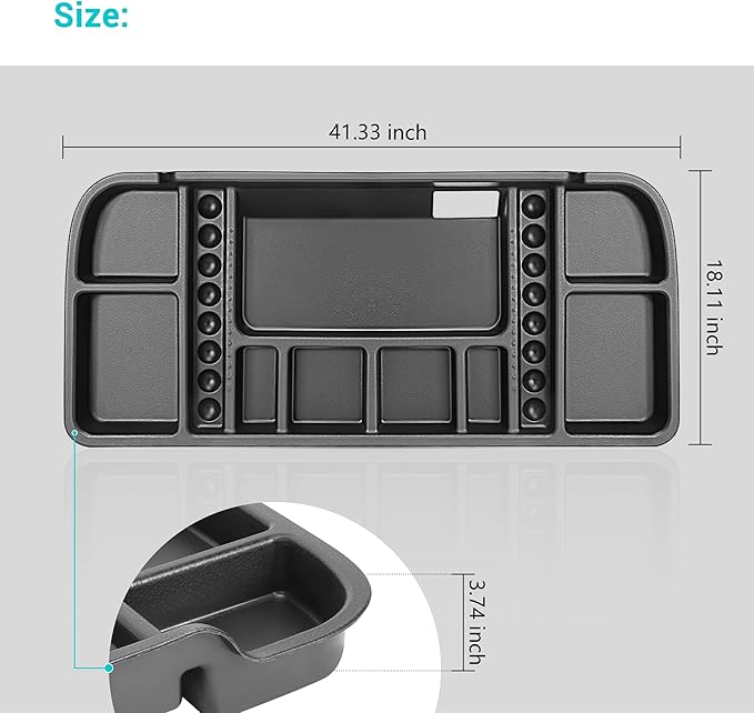 10L0L Golf Cart Under Seat Storage Tray Fits EZGO TXT, RXV, Club Car DS, Club Car Precedent, Yamaha G29, Electric Vehicle with Original Trojan Battery Underseat Organizer Container Holder Plate