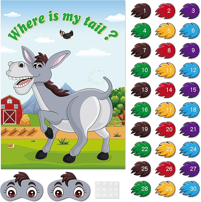 ASTARON Pin The Tail on The Donkey Game by ASTARON