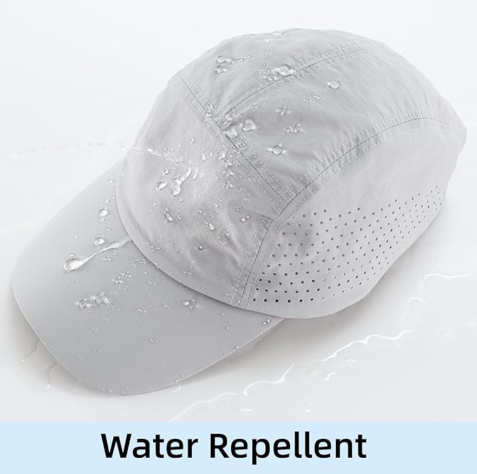 Connectyle Men's Breathable Run Hat Quick Dry Reflective Sport Cap Adjustable Lightweight Baseball Hat Unstructured Design