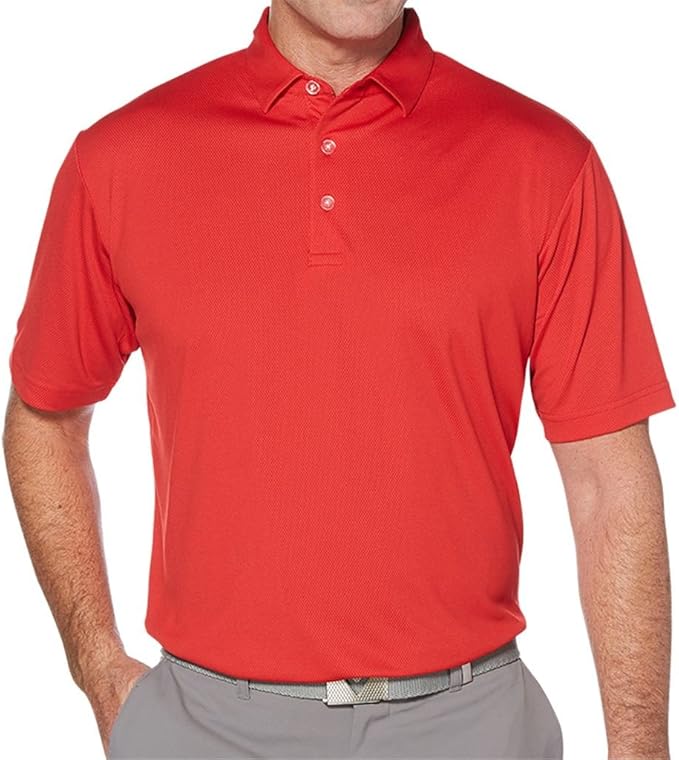 Callaway Men's Basics Short Sleeve Birdseye Polo Shirt