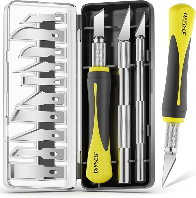 DIYSELF 16-Piece Craft Knife Set, Exacto Knife Set, 3-Piece Hobby Knife by DIYSELF
