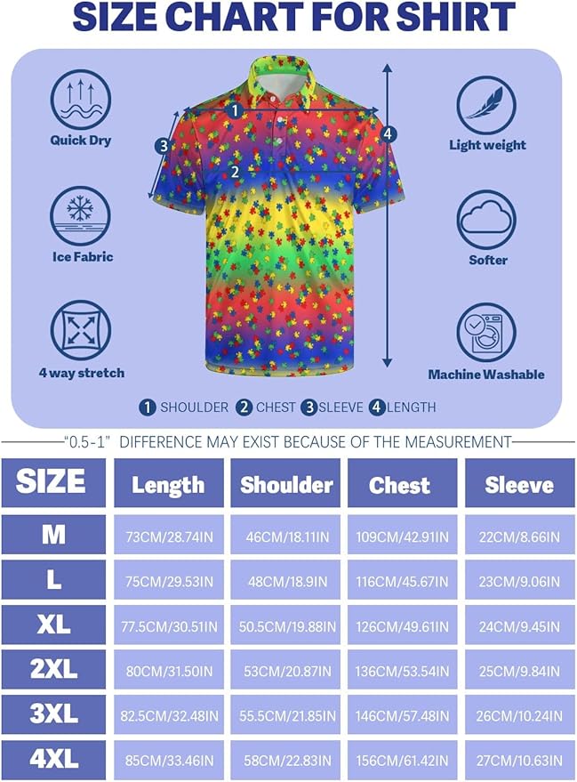 HUURAY Funny Golf Polos for Men Funny Print Short Sleeve Shirts Quick Dry Polo Shirts Hawaiian Shirt Performance Golf Outfits