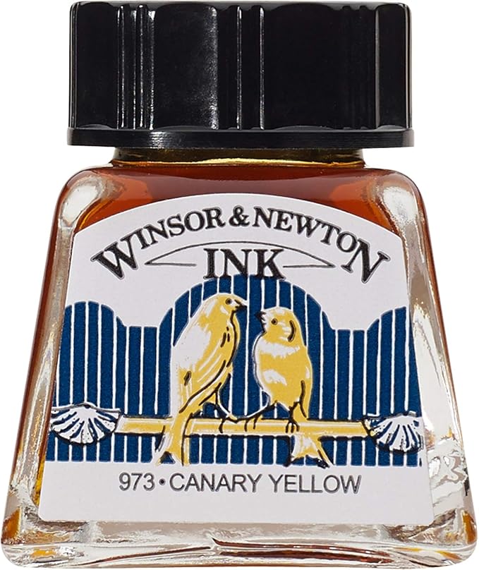 Winsor & Newton Drawing Ink, 14ml Bottle, Canary Yellow by WinsorNewton
