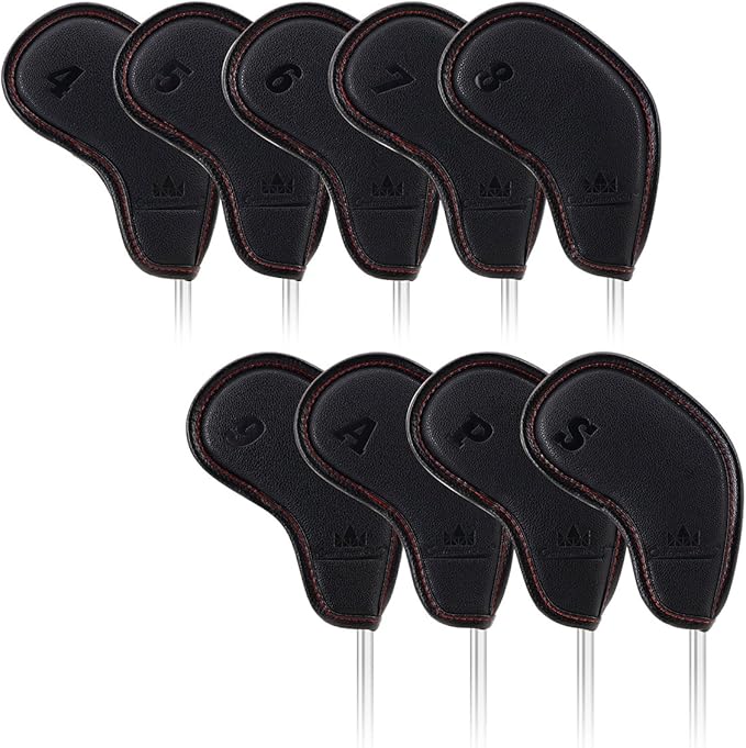 Craftsman Golf Embossed No. Black Cyan Golf Club Iron Headcovers Set for Ping Callaway Mizuno Taylomade Etc.