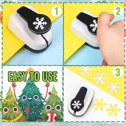 Snowflakes Punch for Crafting, 1 Inch Christmas Punch, Paper Punches for - Image 6