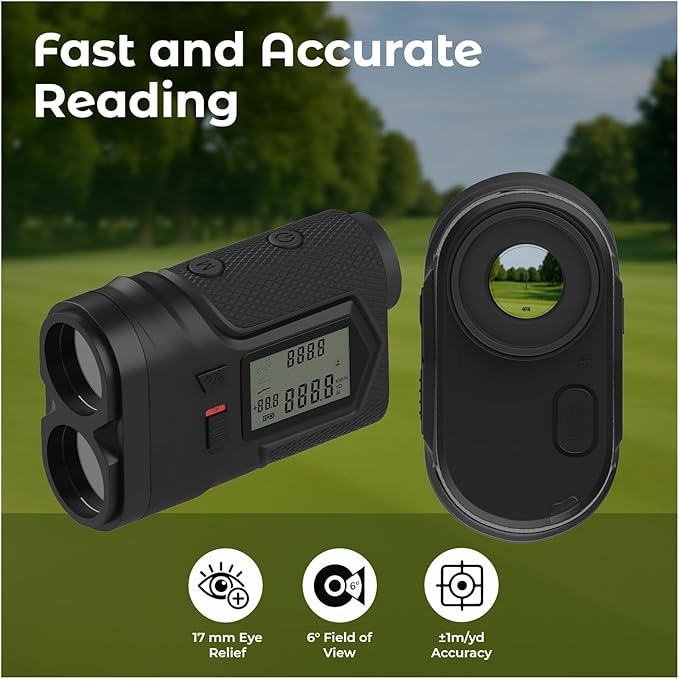 WanderS Golf Rangefinder, Slope Switch On/Off, 1200 Yards Laser Range Finder, Flag Lock Vibration, 6X Magnification, Tournament Legal, Side Display, Rechargeable Battery, Golf Accessories, Men/Women