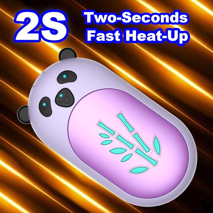‎Hand Warmers 2 Pack,Hand Warmers Rechargeable 6000mAh 20Hrs Long Safe Heat AI Smart Chips,Portable Pocket Heater,Gifts for Birthday,Outdoor,Golf,Hunting,Camping Accessories