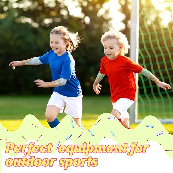 JaGely 16 Pairs Ice Cream Arm Sleeves for Kids UV Sun Protection Football Basketball Baseball Compression Long Sleeves Youth