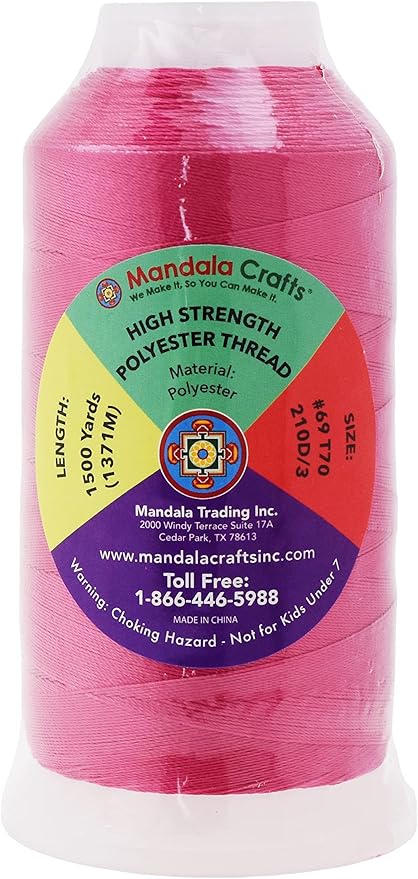 Mandala Crafts Hot Pink Heavy Duty Thread - Image 3