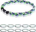 12 Pack Baseball Necklace 18inch, Team Gift for Baseball Funs, Three Braided Titanium Tornado Rope Design, with Muti - Color for Pick