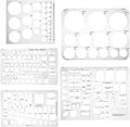 5 Pcs Interior Design Drawing Templates, Reusable Architectural Templates by Unknown