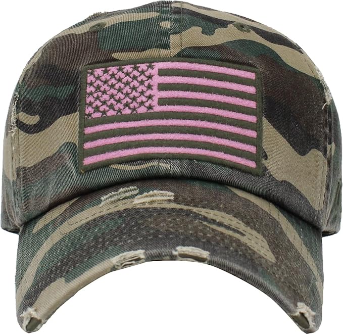 KBETHOS Flag USA America Military Thin Blue Line Thin Red Line Vintage Distressed Baseball Cap Dad Hat Unisex Adjustable…