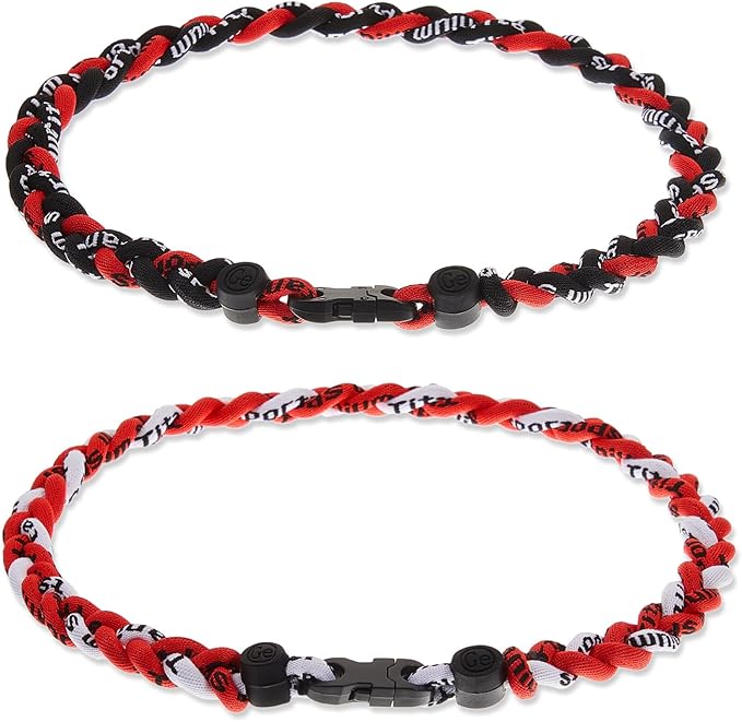Junkin Baseball Necklaces Three Braided Rope Titanium Necklace for Fans Team Gifts Boys Men Player Softball Sports