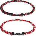 Junkin Baseball Necklaces Three Braided Rope Titanium Necklace for Fans Team Gifts Boys Men Player Softball Sports
