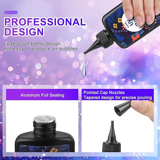 KISREL UV Resin with Light - 200g Upgraded Hard Type Crystal Clear Ultraviolet - Image 2