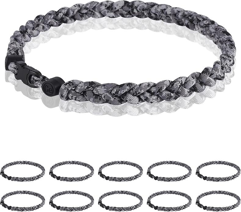 12 Pack Baseball Necklace 18inch, Team Gift for Baseball Funs, Three Braided Titanium Tornado Rope Design, with Muti - Color for Pick