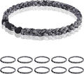 12 Pack Baseball Necklace 18inch, Team Gift for Baseball Funs, Three Braided Titanium Tornado Rope Design, with Muti - Color for Pick